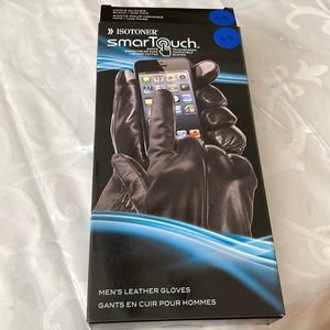 Men’s Leather Gloves, Isotoner Smart Touch, size Large
